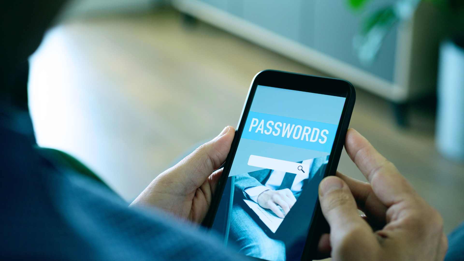 cellphone with password screen