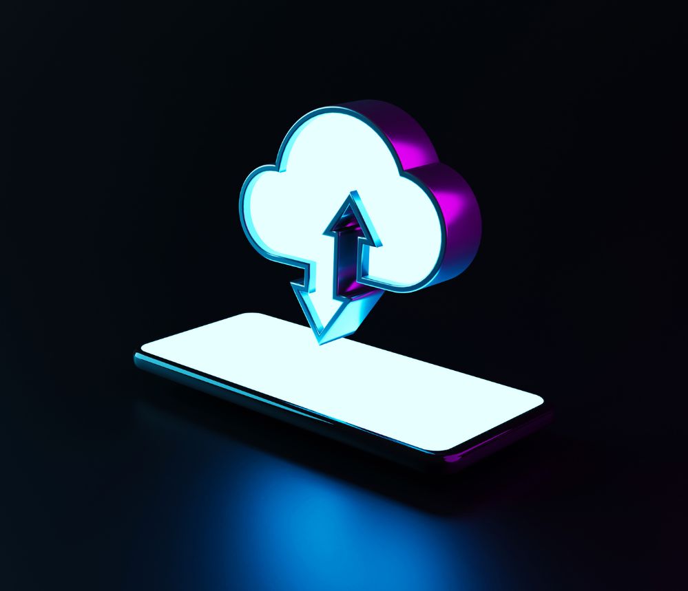 Downloading something from the cloud onto a mobile device using a network with low latency