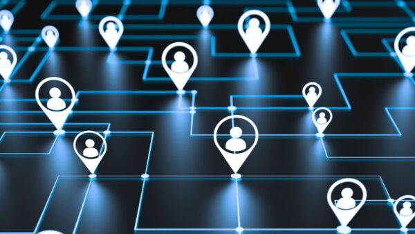Maze of location markers