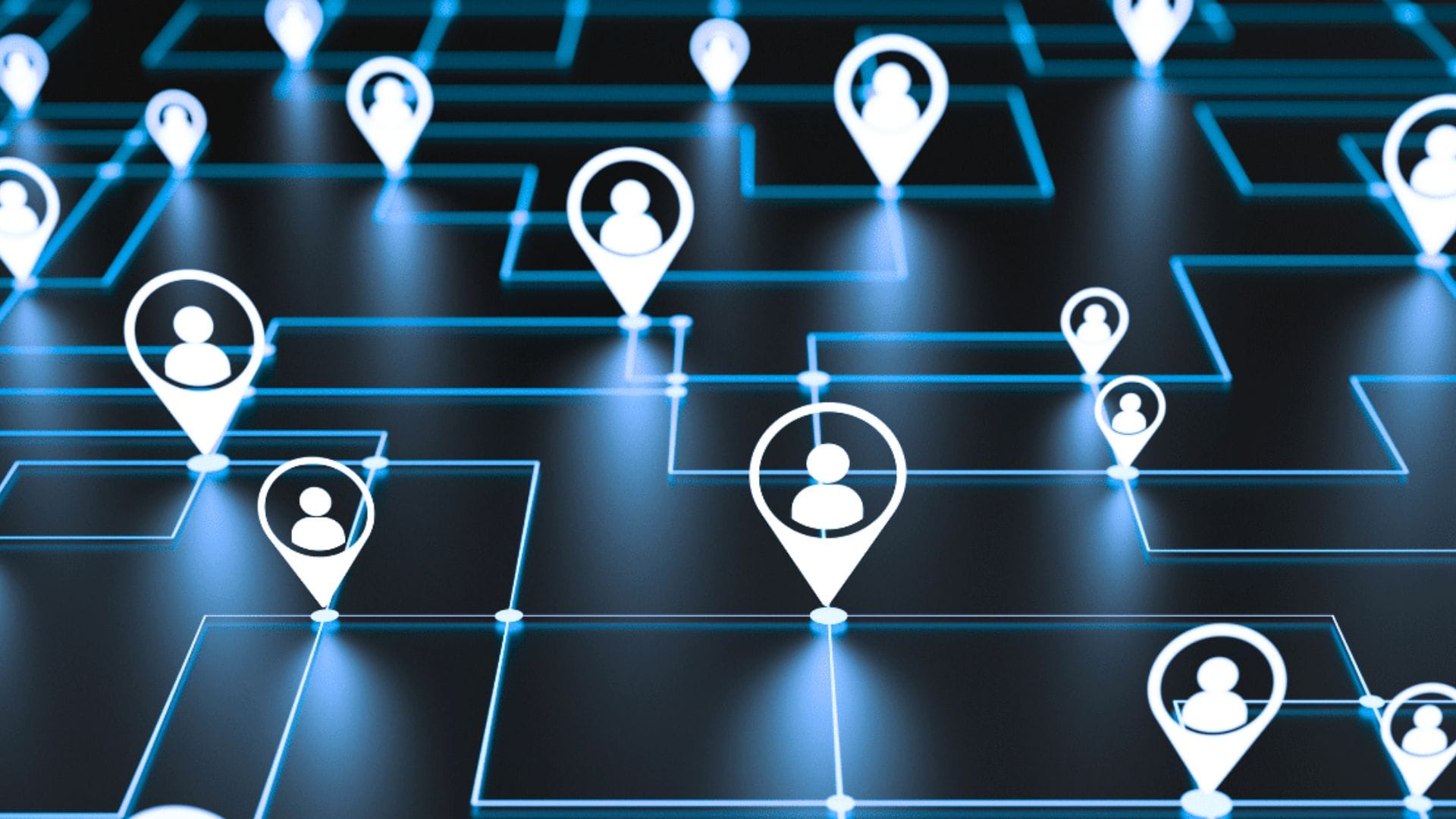 Maze of location markers 