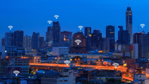 wifi signals coming from a city