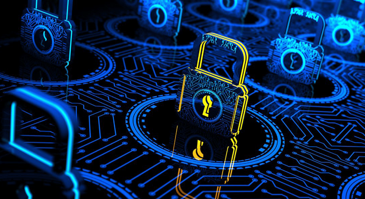 Close-up of digital padlocks on a circuit board