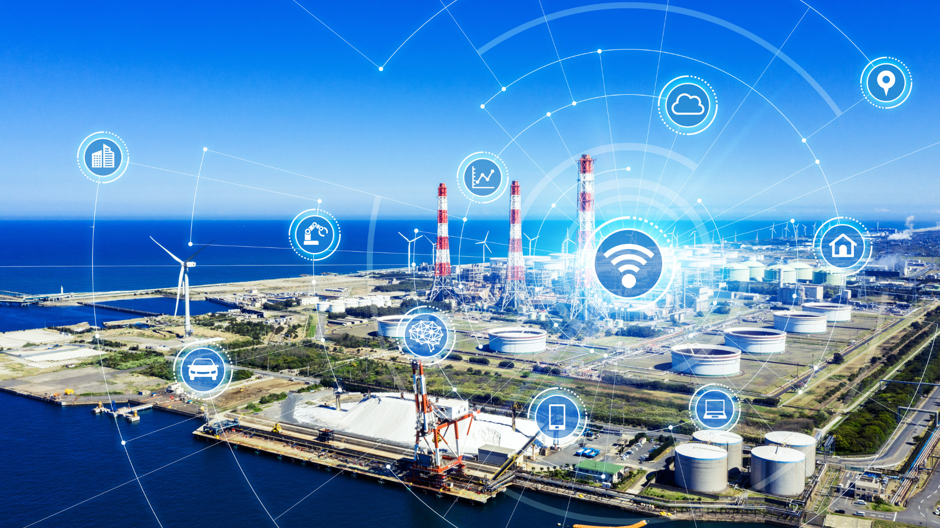 An SD-WAN solution connecting a manufacturing plant. 